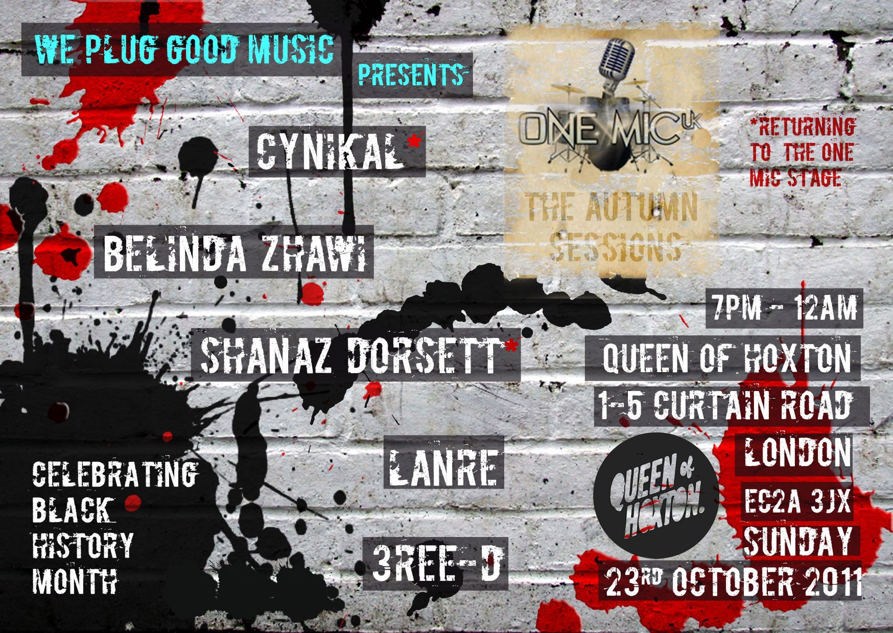 one mic october flyer