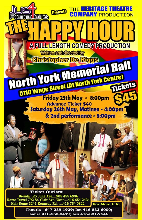 [Event] West Indian comedy 'The Happy Hour' - May 25th  to 26th @ North York Memorial Hall, Toronto